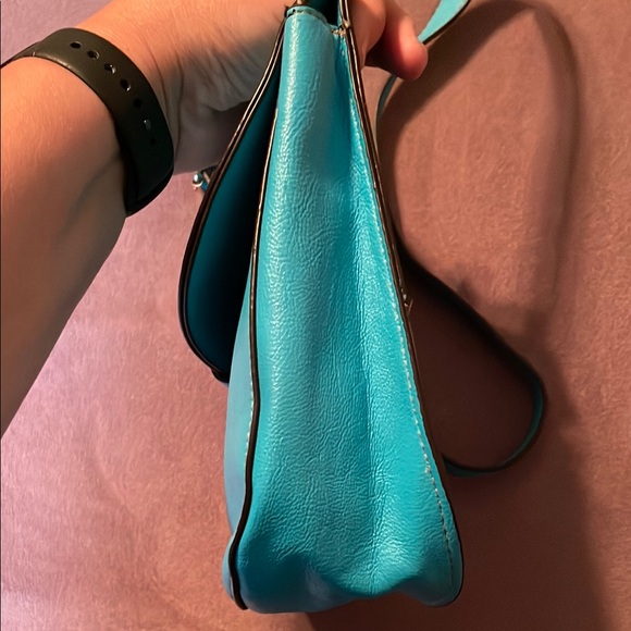 Denver Hayes Teal Blue Crossbody Bag with Adjustable Strap - Picture 4 of 11